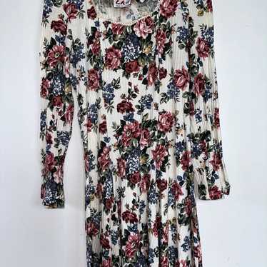 LA GAL Vintage Floral Long Sleeve Dress - image 1