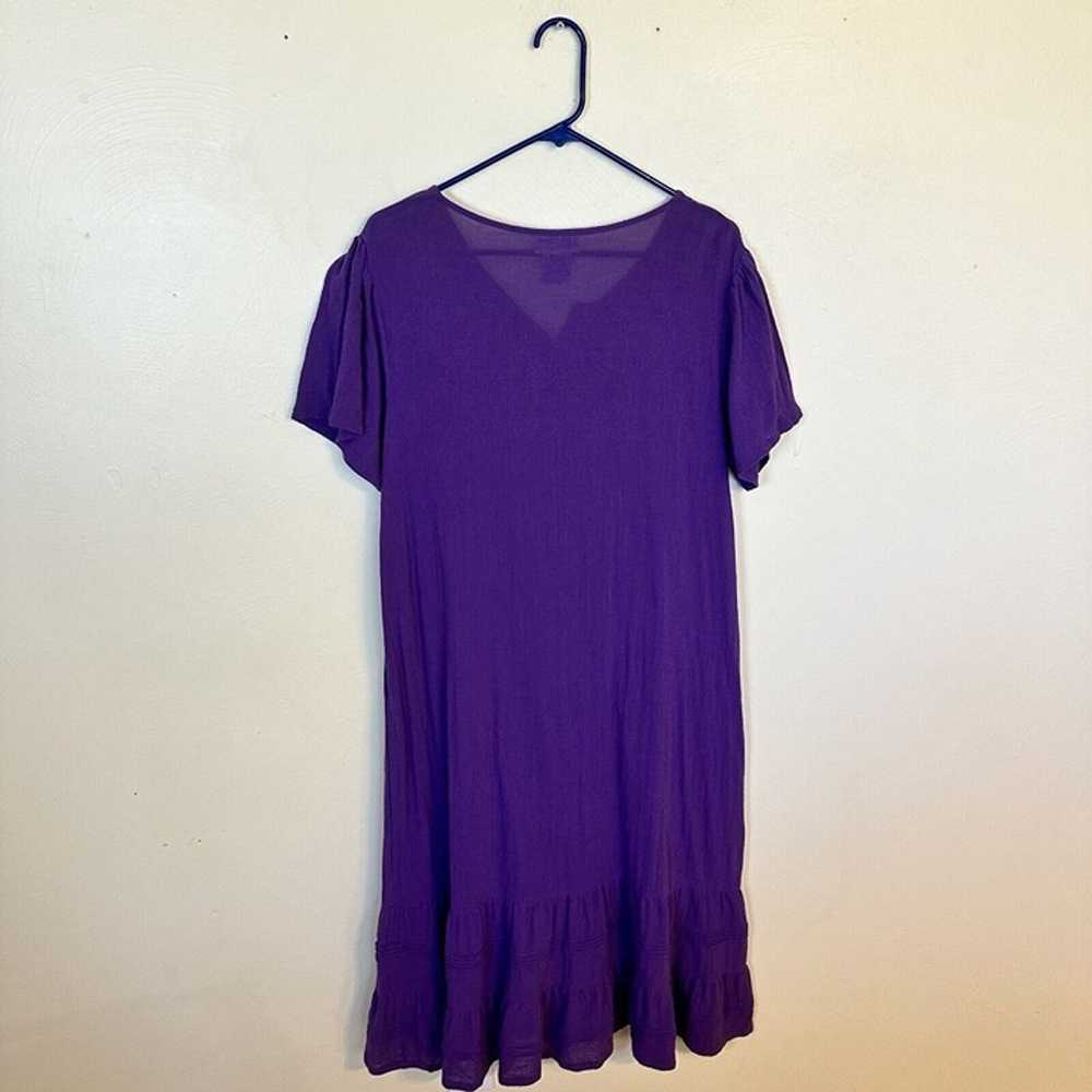 Vintage Womens Purple Cotton MuMu Housedress Blai… - image 5