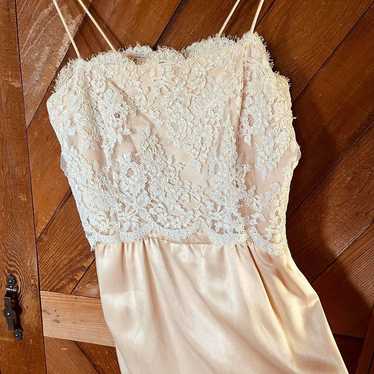 Vintage Lace and Satin Dress