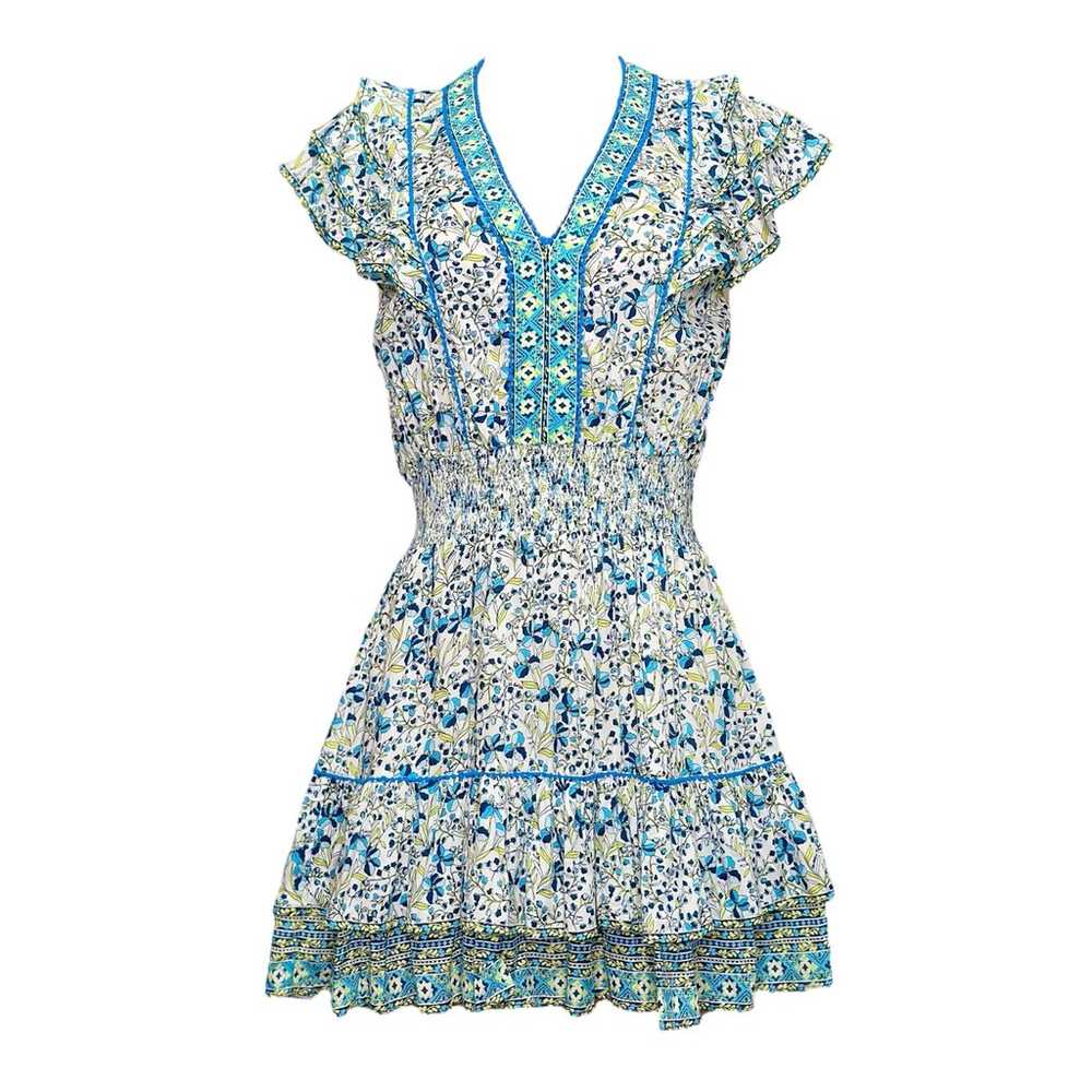 POUPETTE ST BARTH Camila Mini Dress, Blue Floral,… - image 1