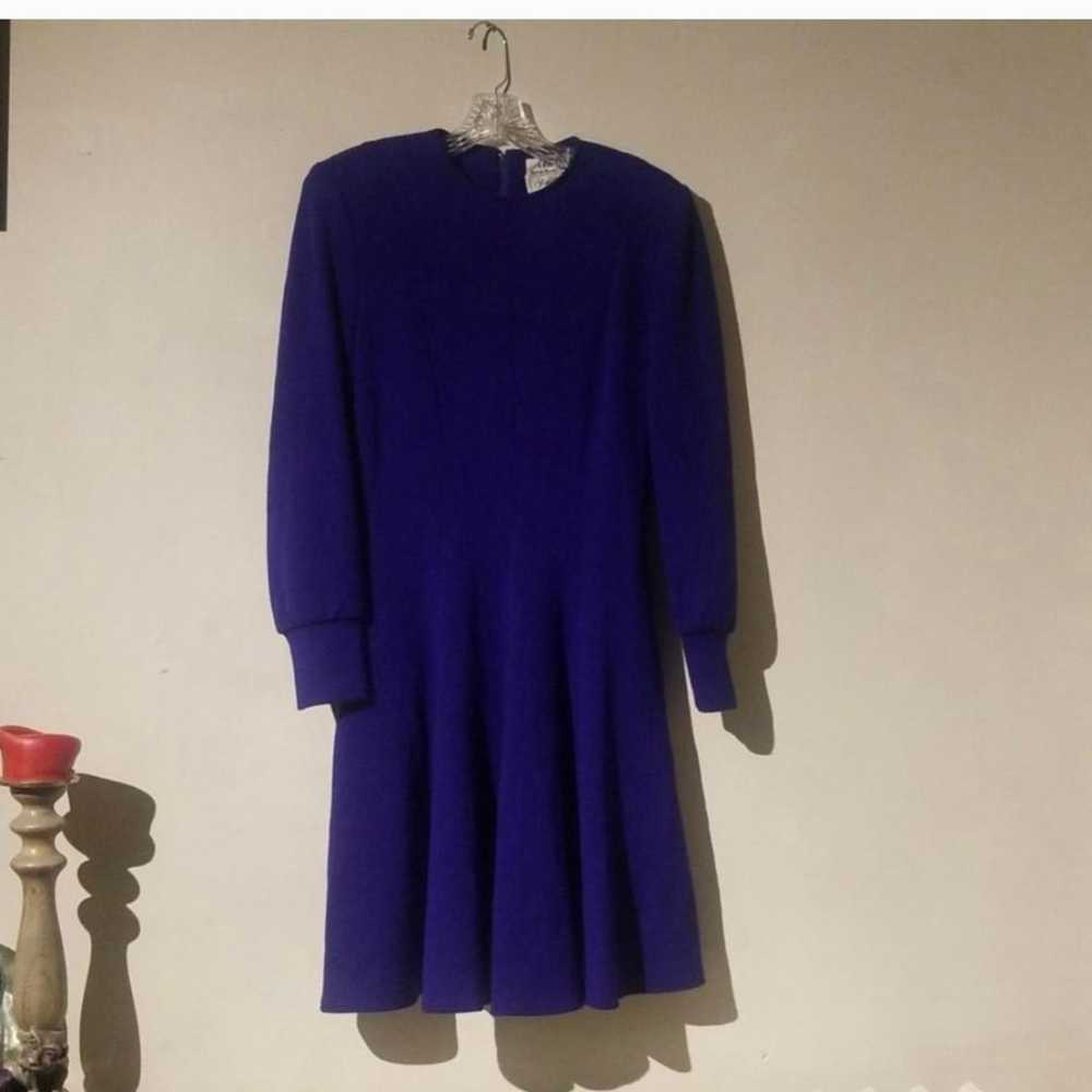 Vintage Saks Fifth Avenue Blue Skater Cut Dress - image 1