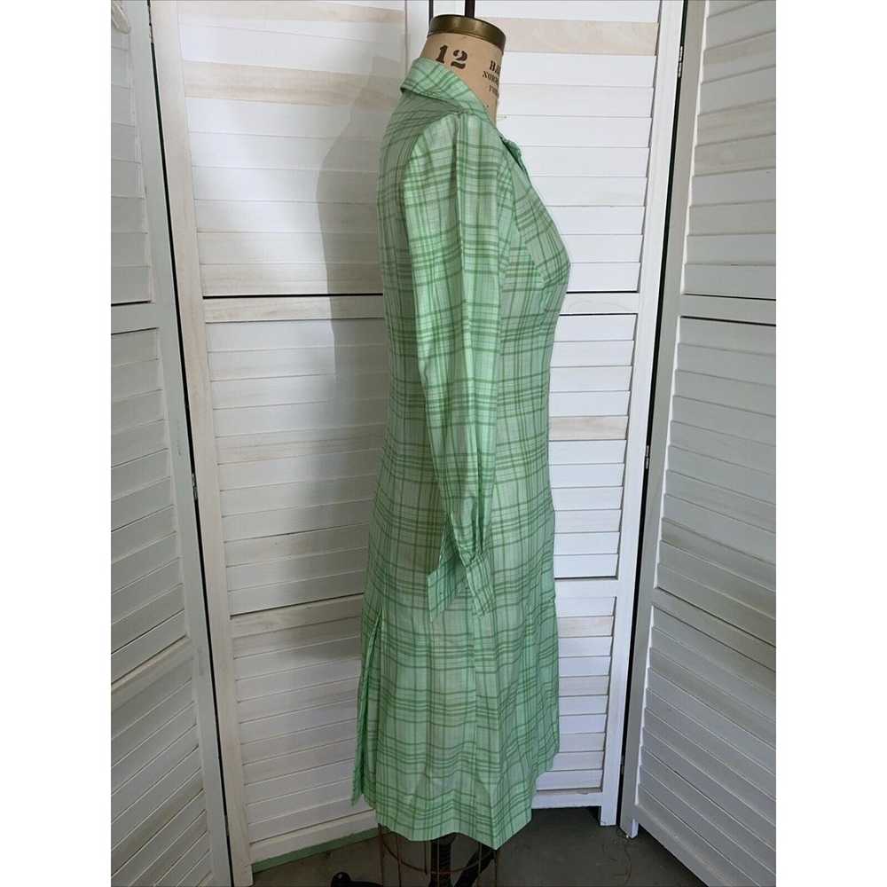 Vintage 60/70s Serbin Of Florida Shirt Dress Plai… - image 3