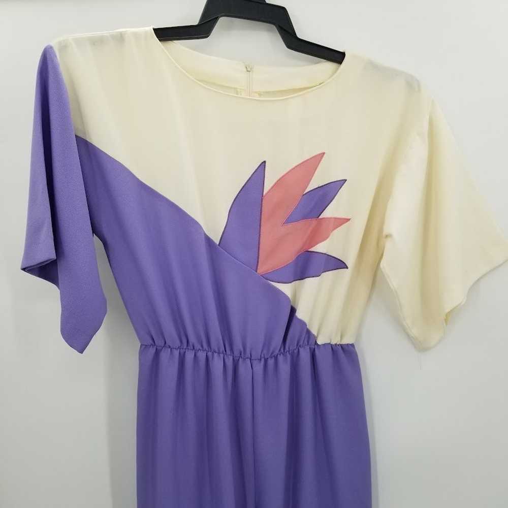 Vintage 80s Jumpsuit Pantsuit Romper Short Sleeve… - image 3