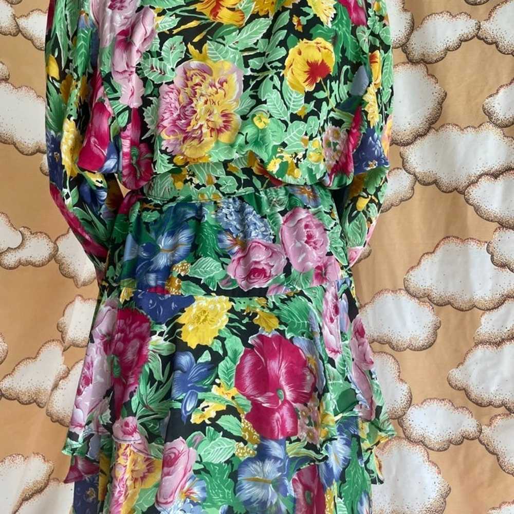 VTG Floral Floaty Patty Frock with Matching Belt - image 10