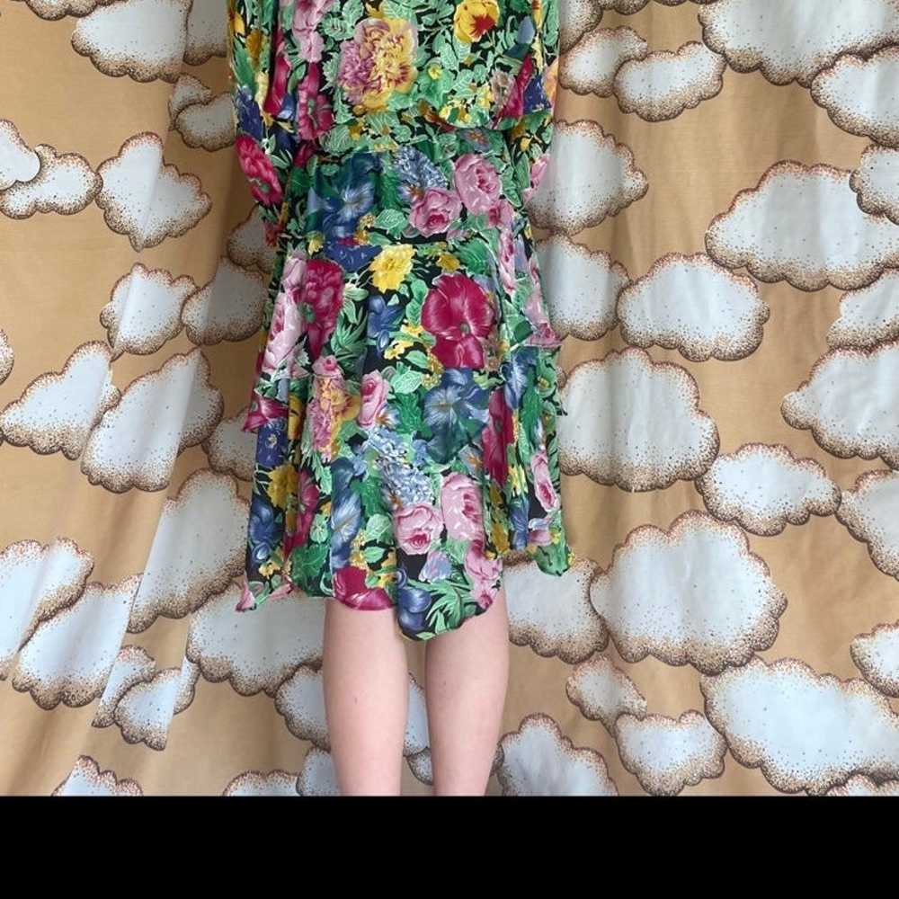 VTG Floral Floaty Patty Frock with Matching Belt - image 9