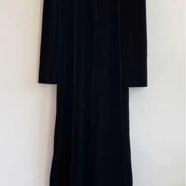 90s Velvet Long Dress Black hooked jantiques