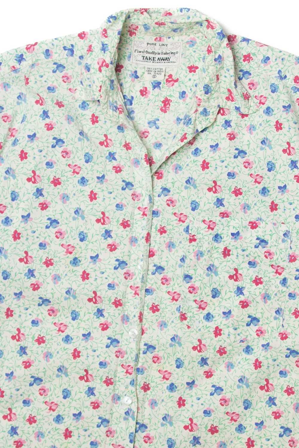 Vintage Pure Love Floral Button Up Shirt - image 2