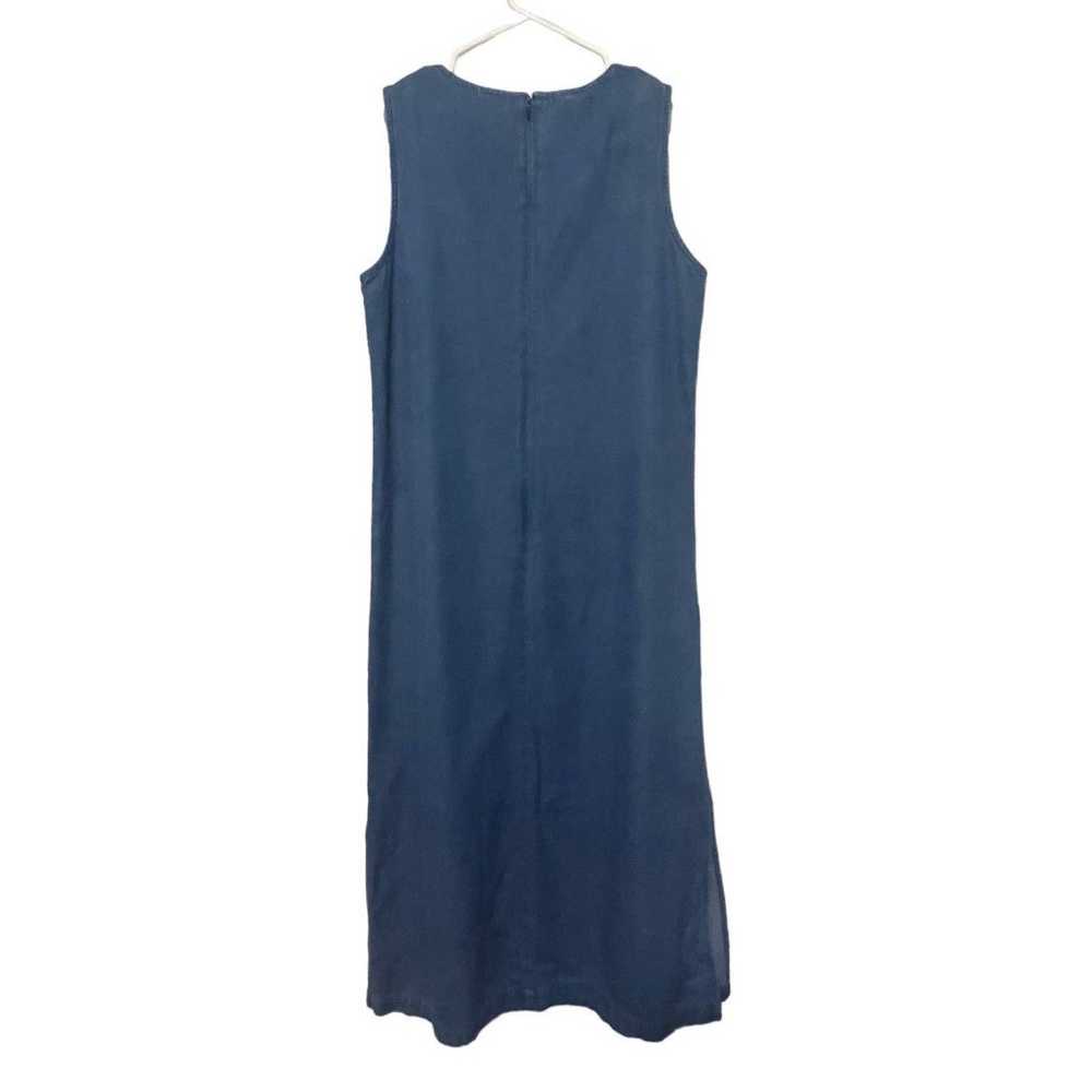 Talbots 100% Cotton Sleeveless Denim Dress w/Roun… - image 7