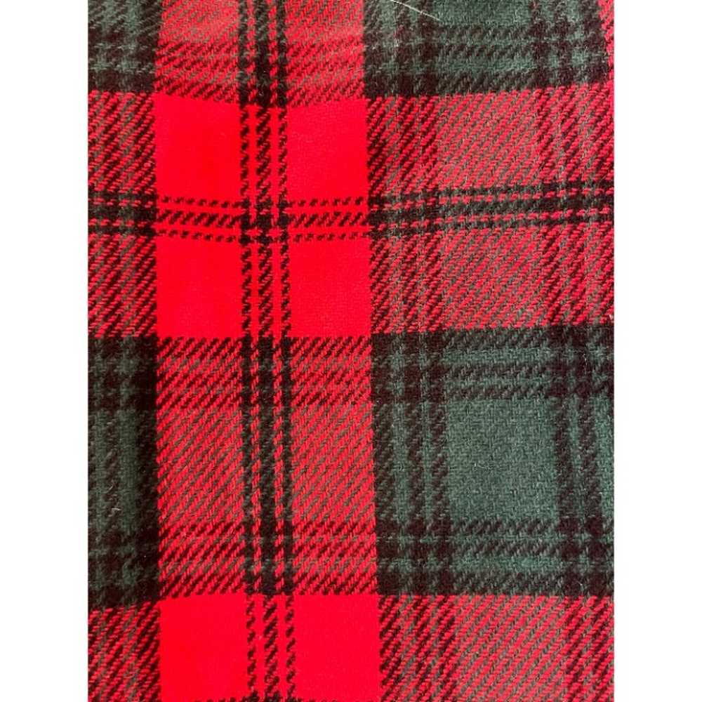 60s Vintage Red Tartan Plaid Tank Dress - Medium/… - image 8