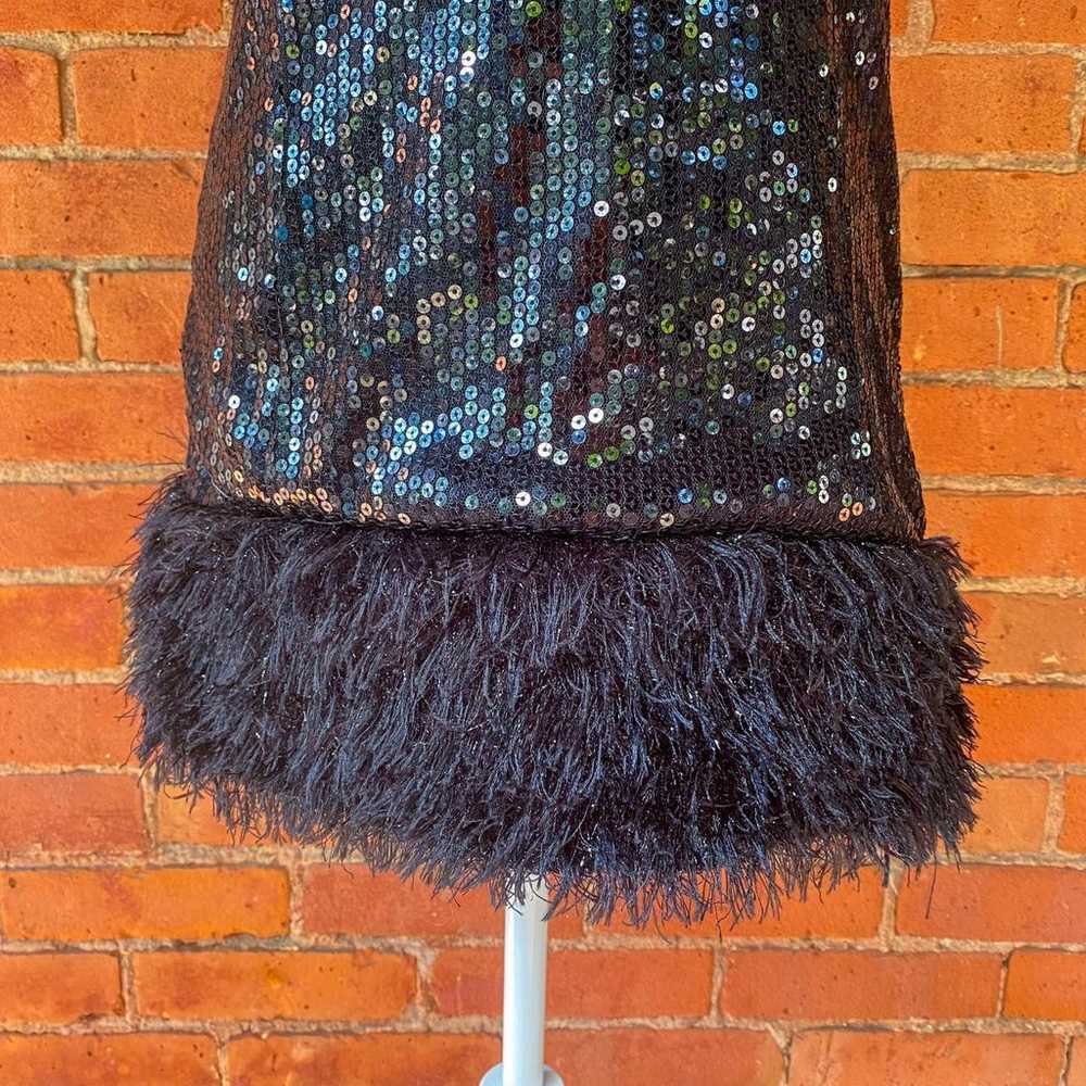 black sequin feathery dress - image 4