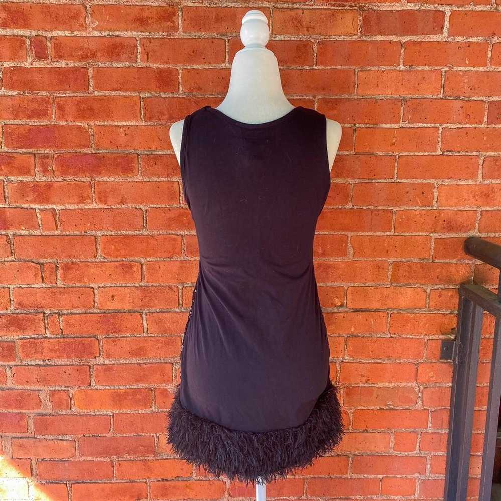 black sequin feathery dress - image 6