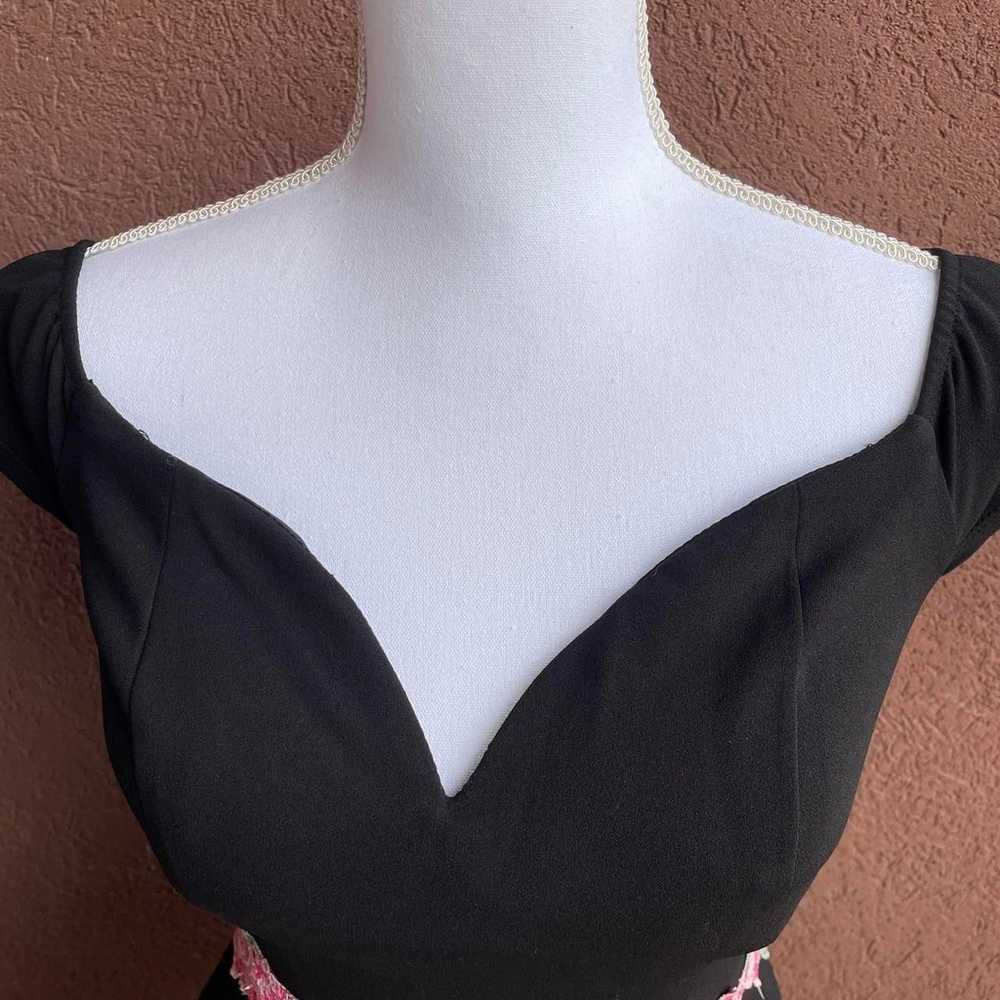 Late 90s/Y2k Vintage B. Darlin Off Shoulder Black… - image 4