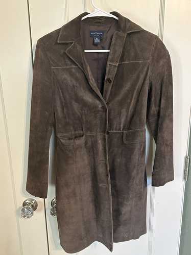 Ann Taylor Ann Taylor Petite Suede Leather Trench 