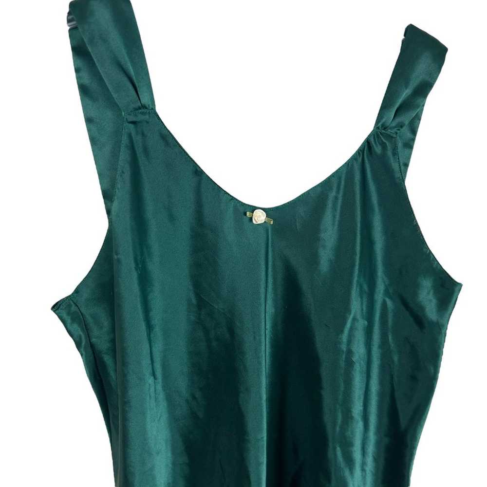 Vintage 1990s Y2K Green Jewel Tone Coquette Linge… - image 3