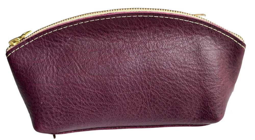 Portland Leather Plum Eclipse Small Makeup bag fr… - image 1