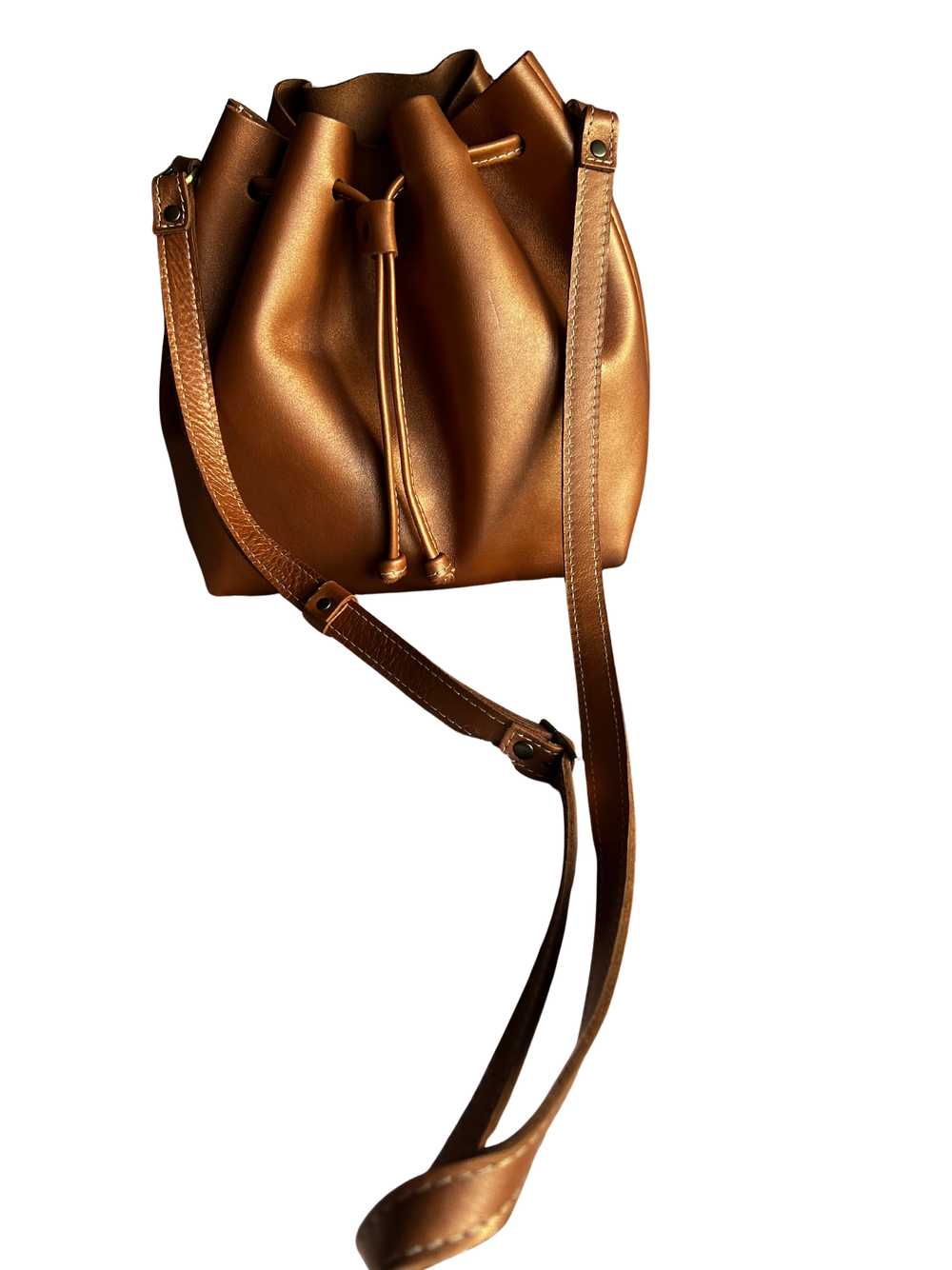 Portland Leather Bucket Bag - image 3