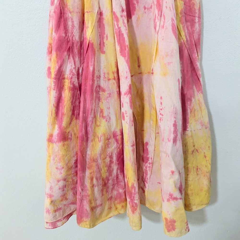 Vintage Y2K Mixed Media Tie Dye Strapless Midi Dr… - image 3