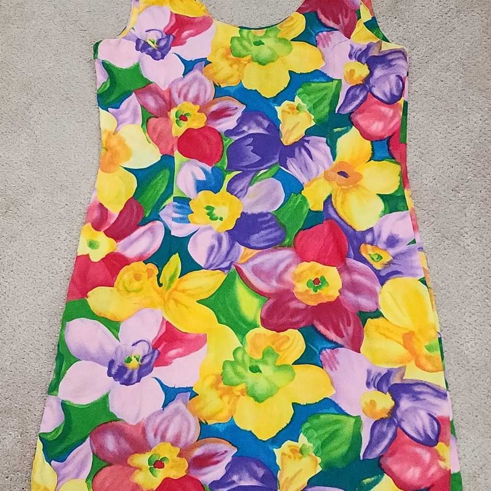 Jams World Vintage Size 11 Bright Floral Dress - image 2