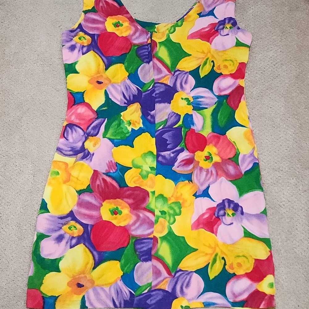 Jams World Vintage Size 11 Bright Floral Dress - image 3