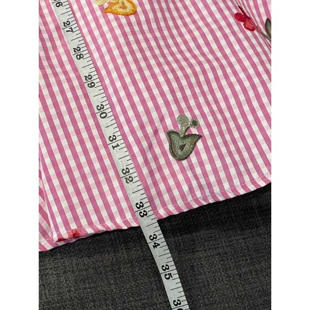 Vintage Y2K Rare Editions Pink White Gingham Fit … - image 11