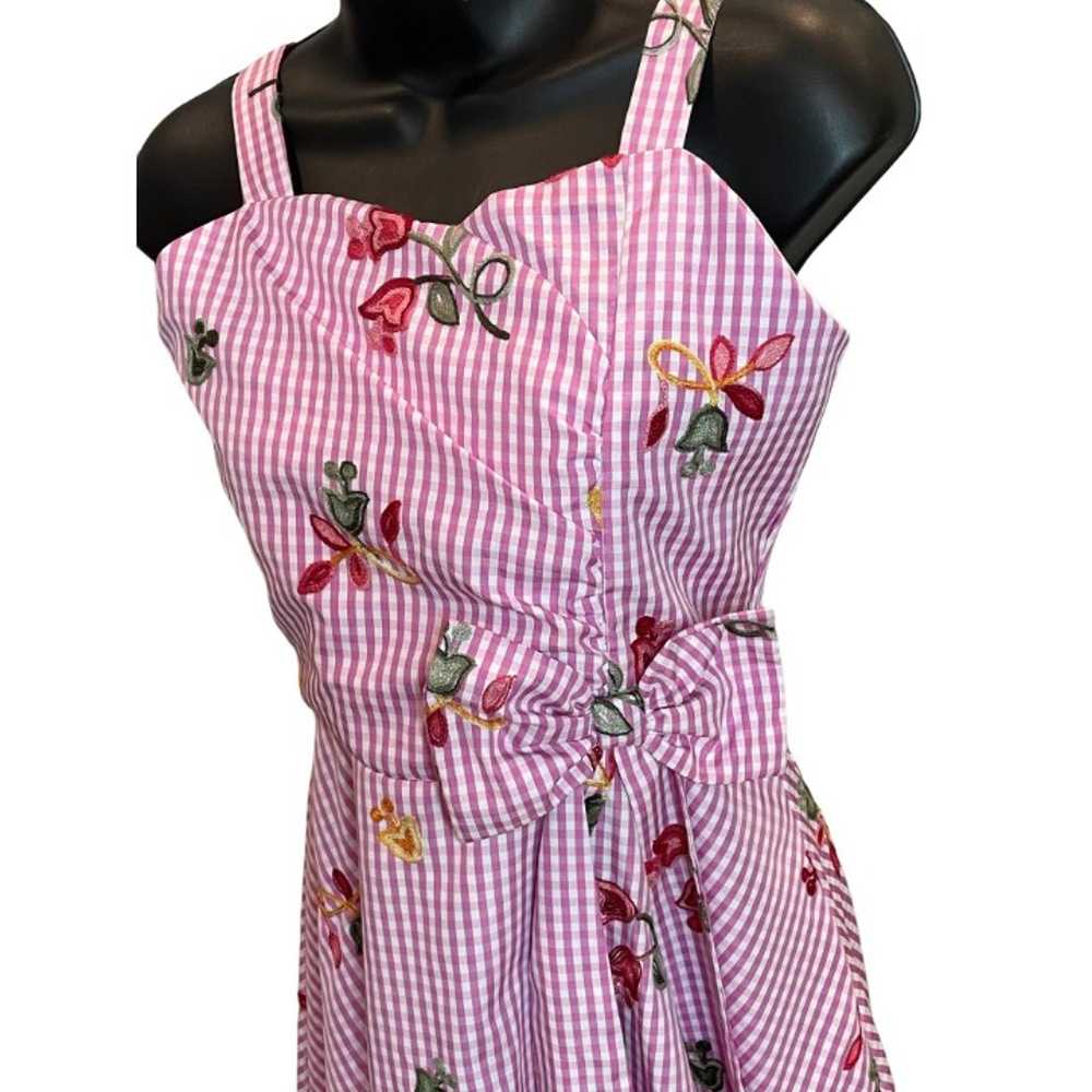 Vintage Y2K Rare Editions Pink White Gingham Fit … - image 3