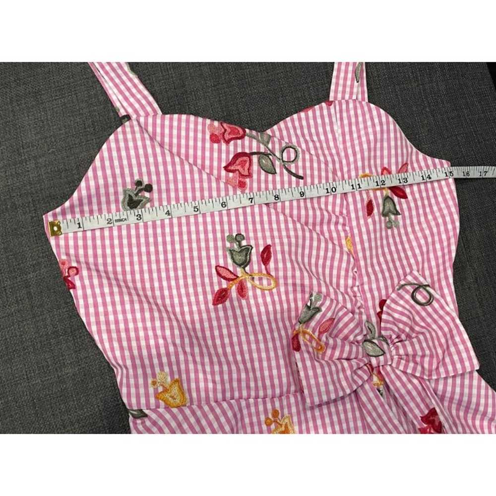 Vintage Y2K Rare Editions Pink White Gingham Fit … - image 8