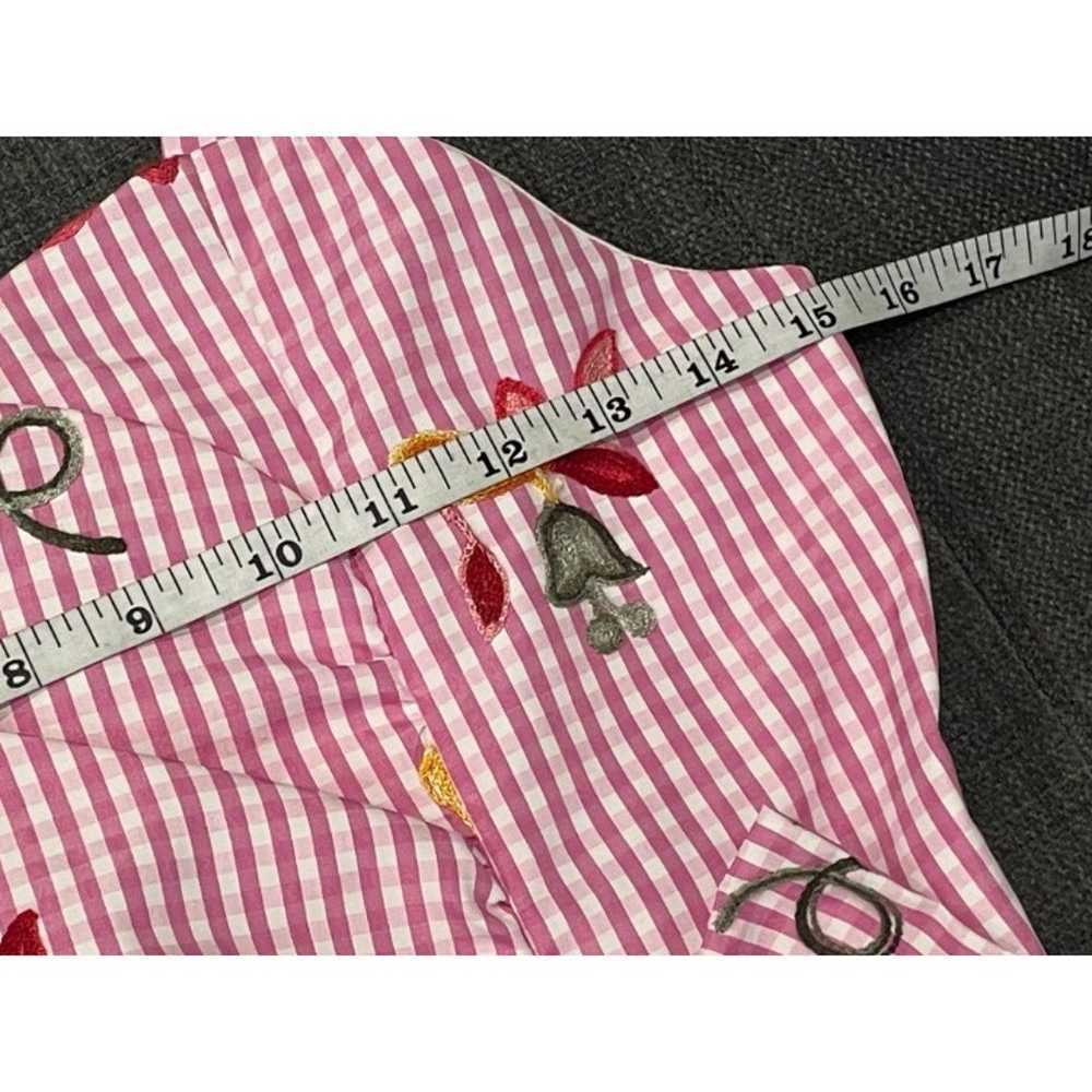 Vintage Y2K Rare Editions Pink White Gingham Fit … - image 9