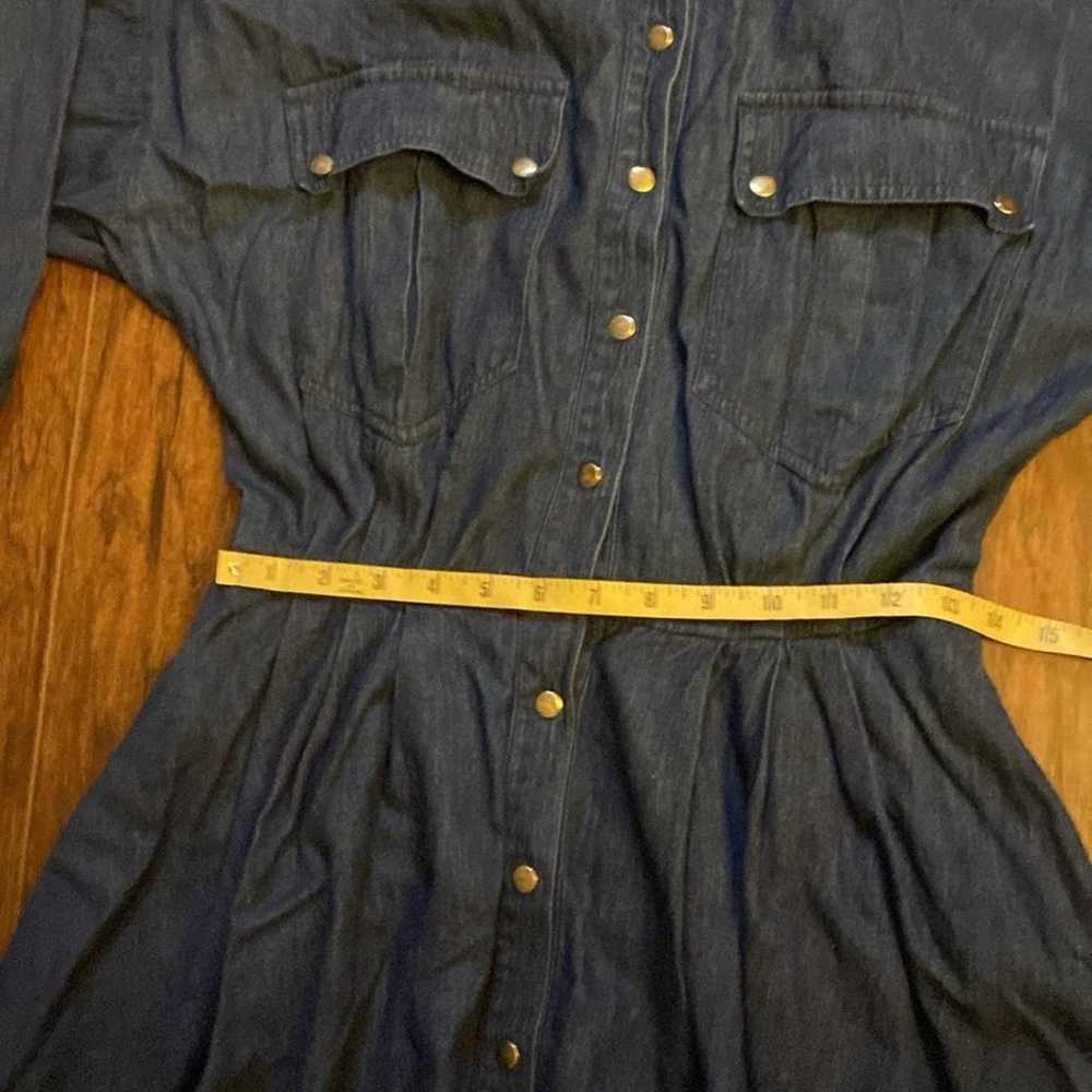 Vintage 90s Liz Claiborne Western Denim Dress - image 4