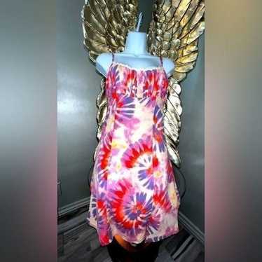 Vintage Y2K Verge Girl Maxi Tie Dye Mini Dress, - image 1