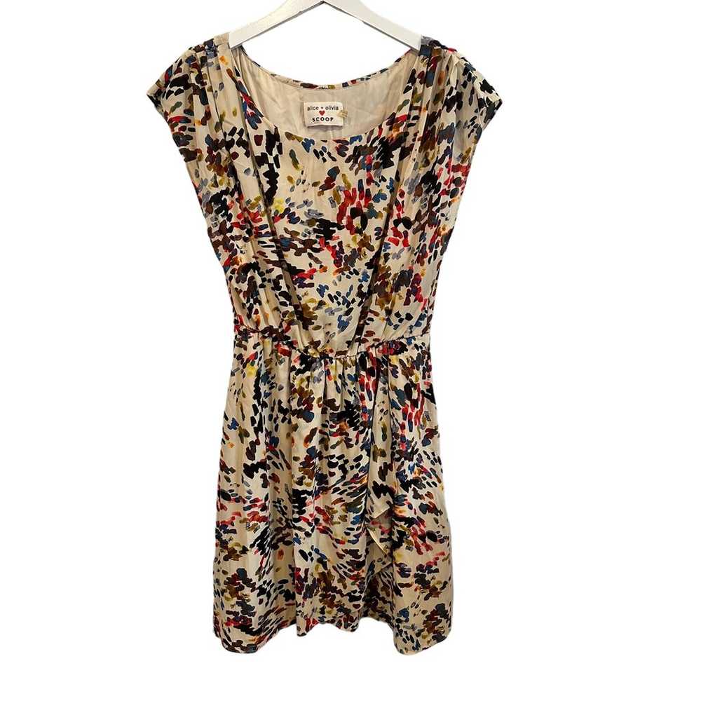 alice and olivia silk butterfly wrap dress women’… - image 2