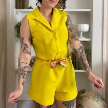 VTG 60s yellow romper