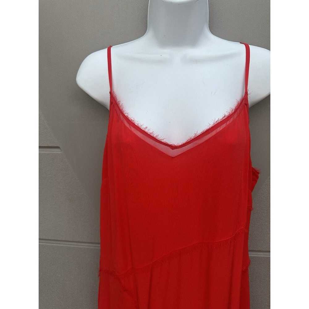 Elie Tahari Red 100% silk Shirley Slip Midi Dress… - image 4