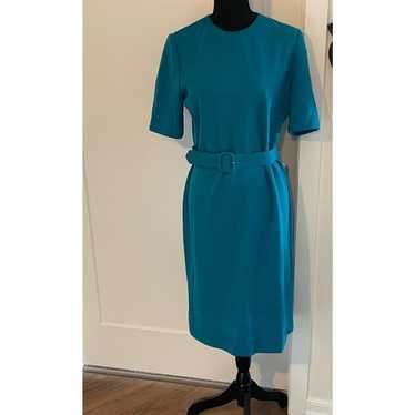 Henry Lee Petites Dress size 8 blue vintage S/L b… - image 1