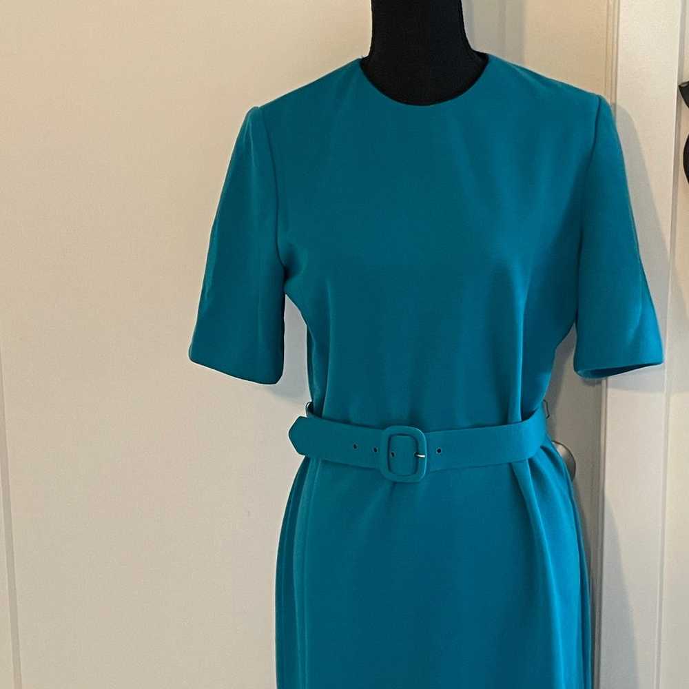 Henry Lee Petites Dress size 8 blue vintage S/L b… - image 2