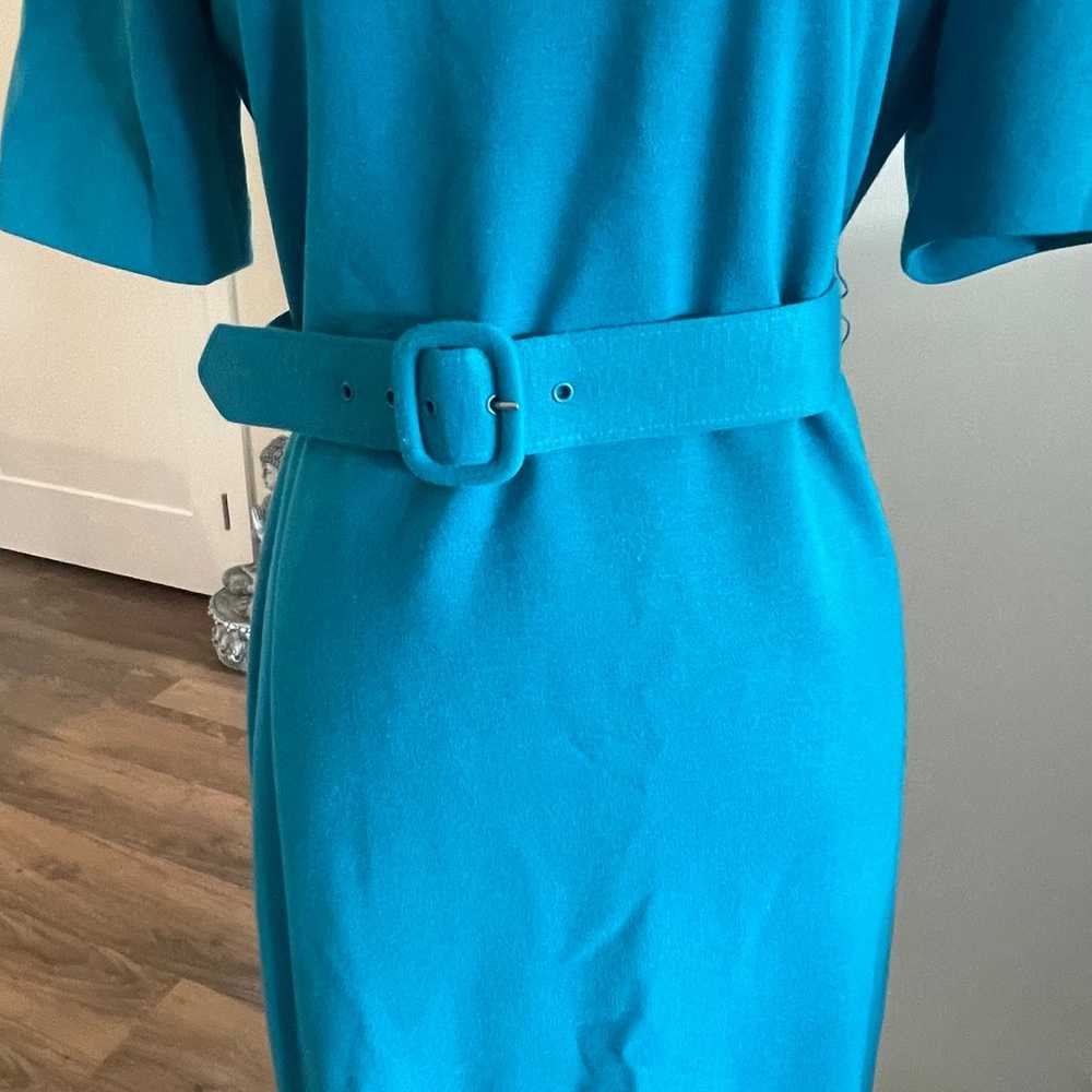 Henry Lee Petites Dress size 8 blue vintage S/L b… - image 5