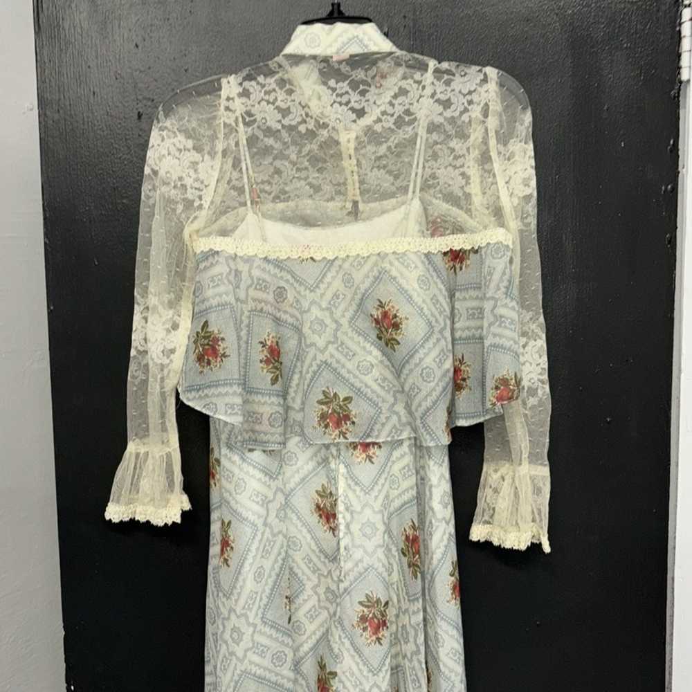 Vintage Floral Lace Dress With Jacket - image 6