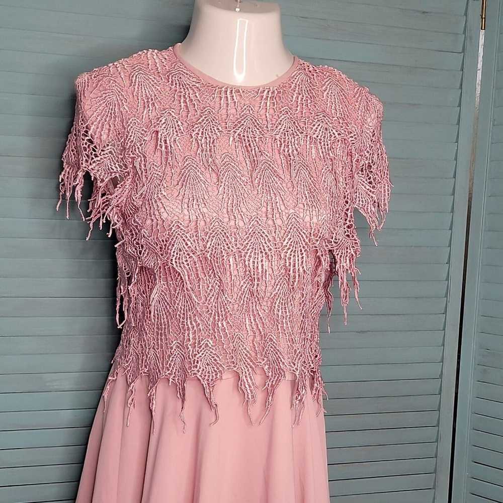 Afterdark Vintage Knee Length Pink Dress ~ Sz 10 … - image 2