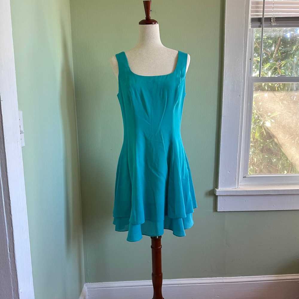 Vintage 80s/90s Hampton Nites Blue Coquette Mini … - image 2