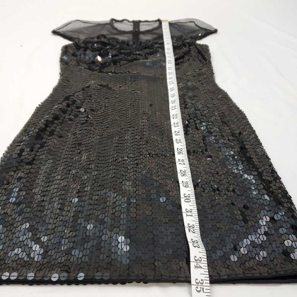 Nite Line Vintage Sequin Cocktail Dress Beaded Bl… - image 10