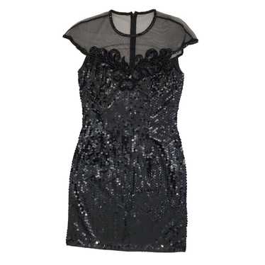 Nite Line Vintage Sequin Cocktail Dress Beaded Bl… - image 1