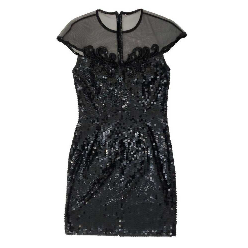 Nite Line Vintage Sequin Cocktail Dress Beaded Bl… - image 2