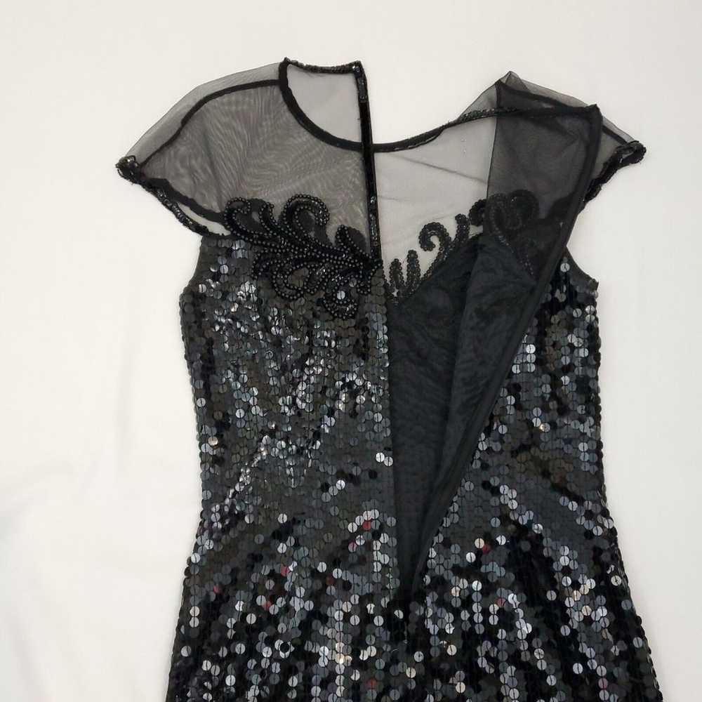 Nite Line Vintage Sequin Cocktail Dress Beaded Bl… - image 7