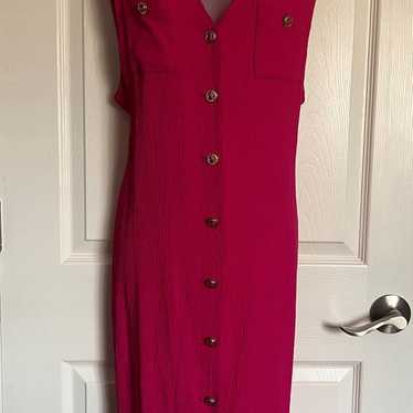 Vintage gorgeous  hot pink sleeveless long maxi dr