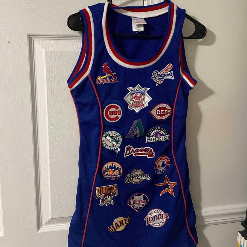 Vintage  MLB Baseball Authentic Jersey Tank Dress - image 1