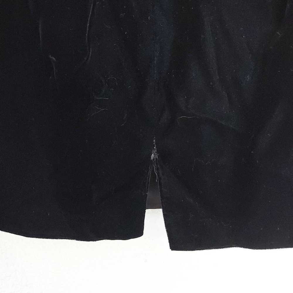 Vintage Hollywood Nites Black Velvet Dress Size 10 - image 6