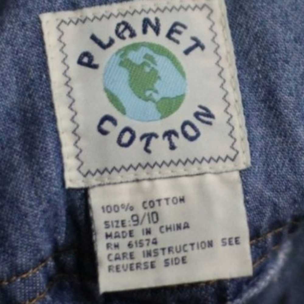 Planet Cotton Vtg Denim Overall Dress - image 3