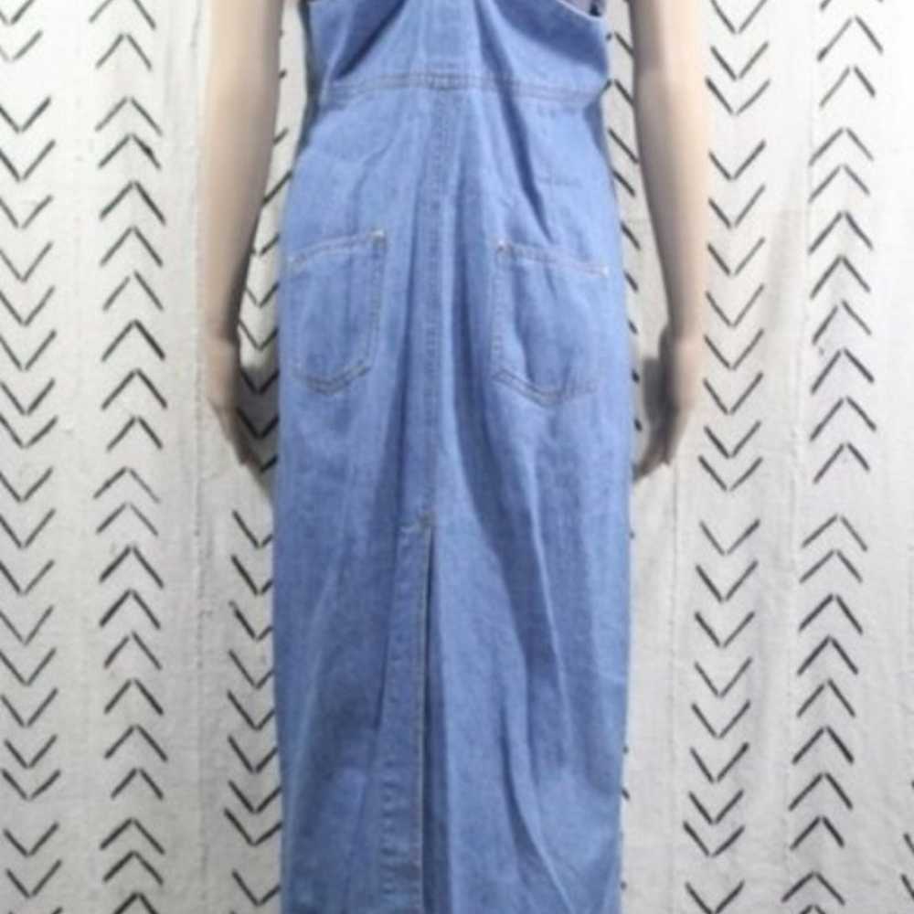 Planet Cotton Vtg Denim Overall Dress - image 4