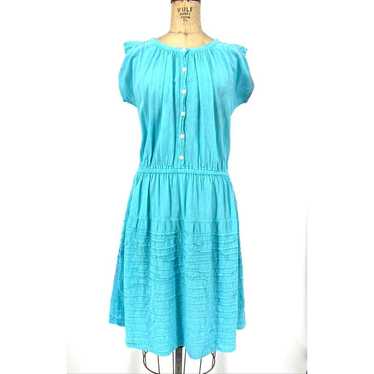 VTG 70s Turquoise Gauze Sundress - image 1