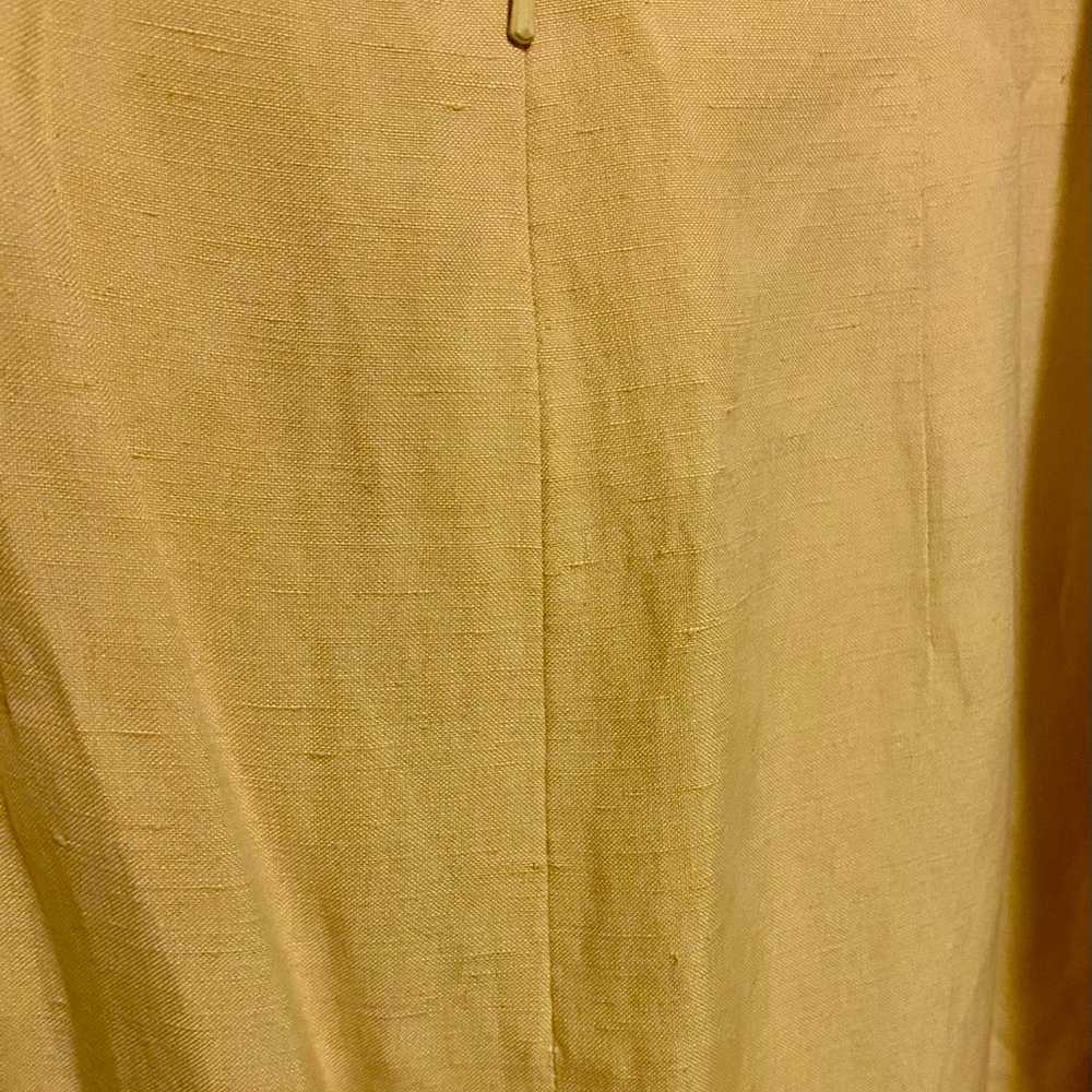 Jones New York Vintage Yellow Silk and Linen Dres… - image 4