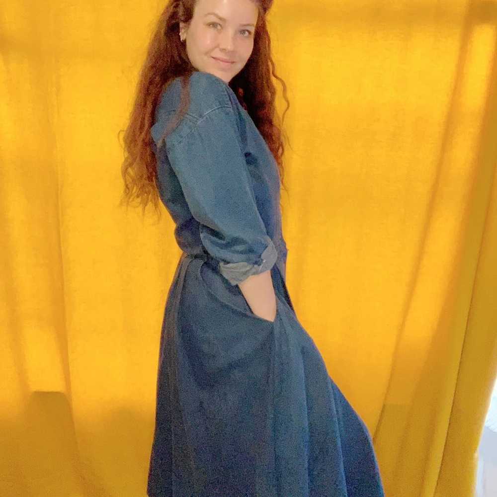 Vintage 80s Denim Dress - image 2